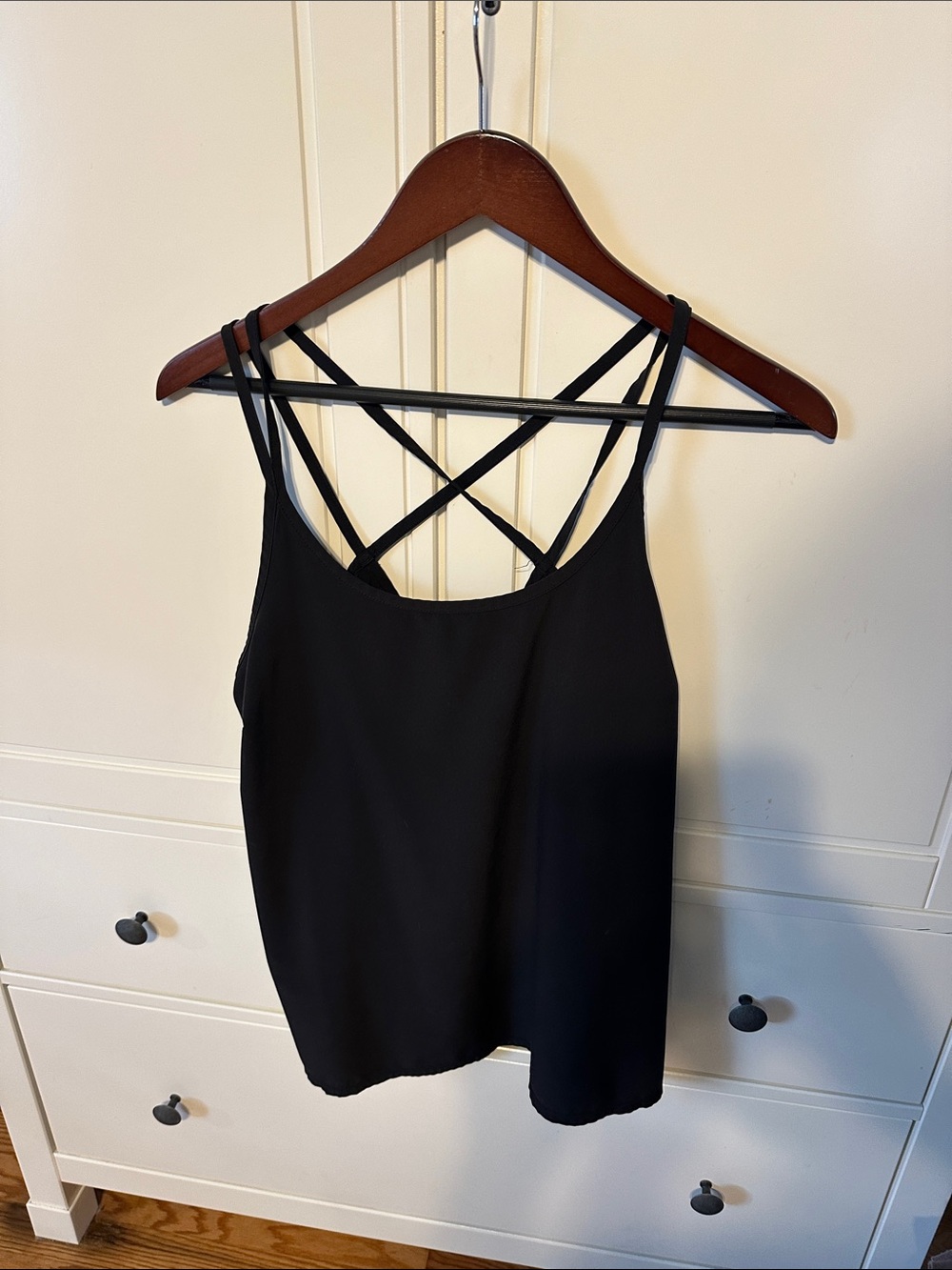 Athleta Black Strappy Crisscross Back Camisole